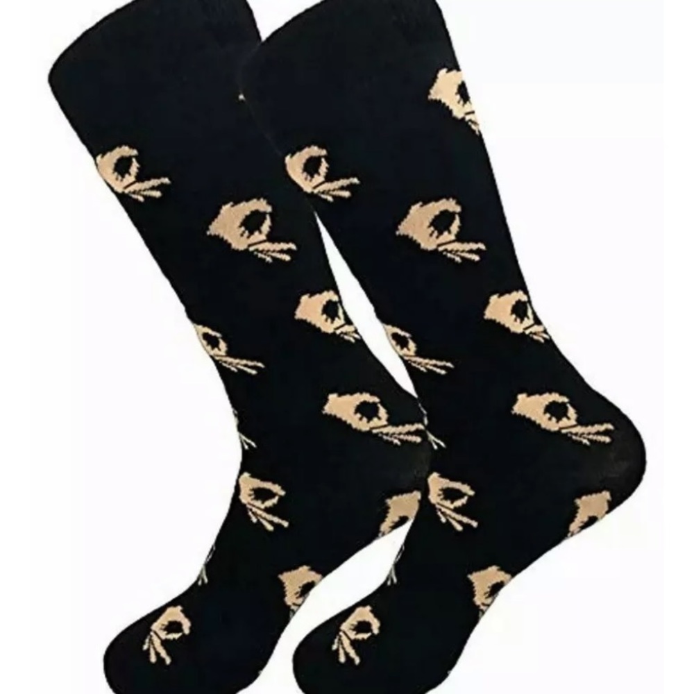 4 Pk Feetly Mens Funny Dress Socks  Circle Game